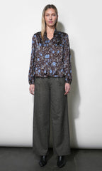 Liv Herringbone Wide Leg Trousers