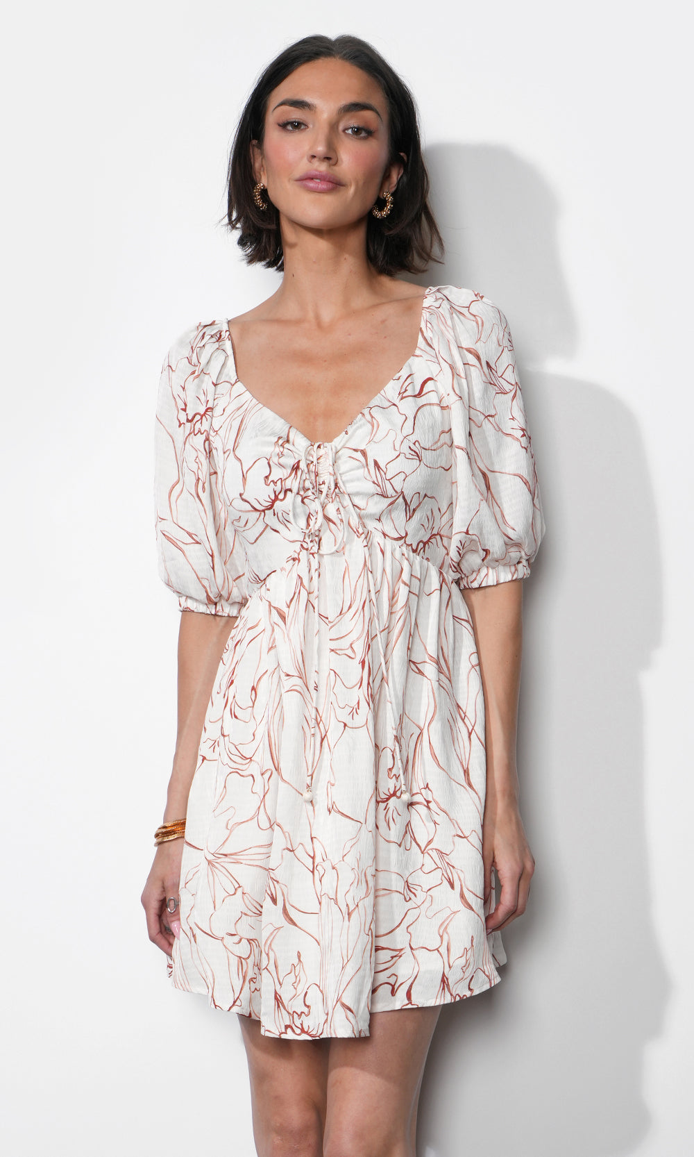 Liz Puff Sleeve Mini Dress