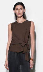 Lola Sleeveless Side Tie Blouse