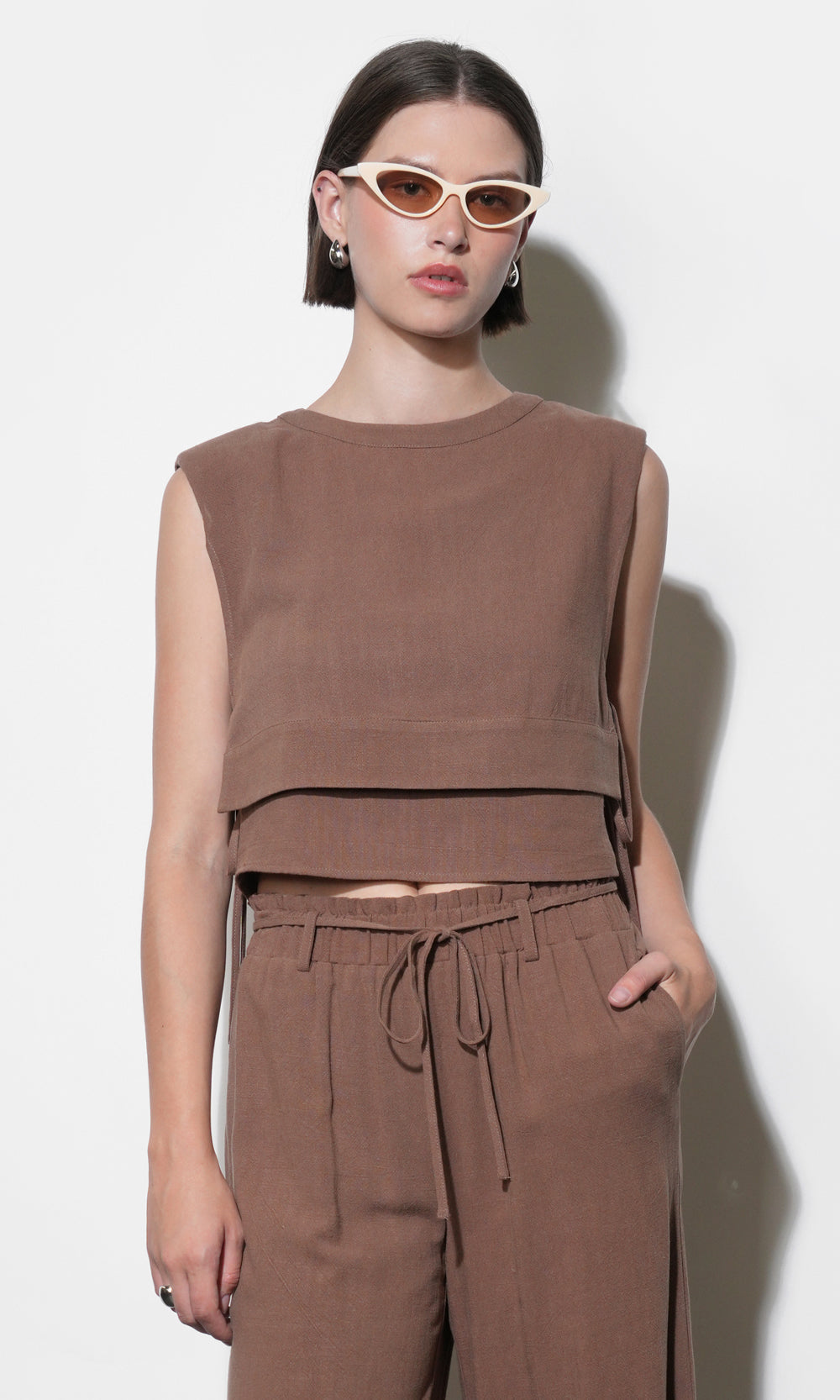 Luna Double Layer Side Tie Top