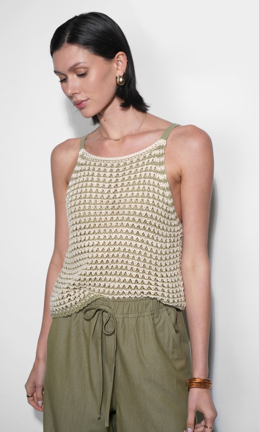Quincy Crochet Knit Sleeveless Top