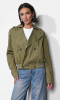 Riley Short Trench w/ Rib Band