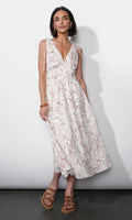 Sadie Sleeveless Tie Shoulder Midi Dress