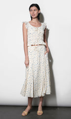 Sadue Godet Midi Skirt
