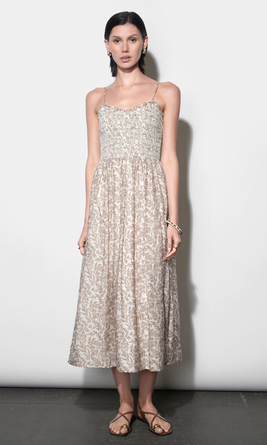 Valarie Smocked Midi Dress