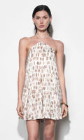 Wendy Halter Godet Skirt Mini Dress