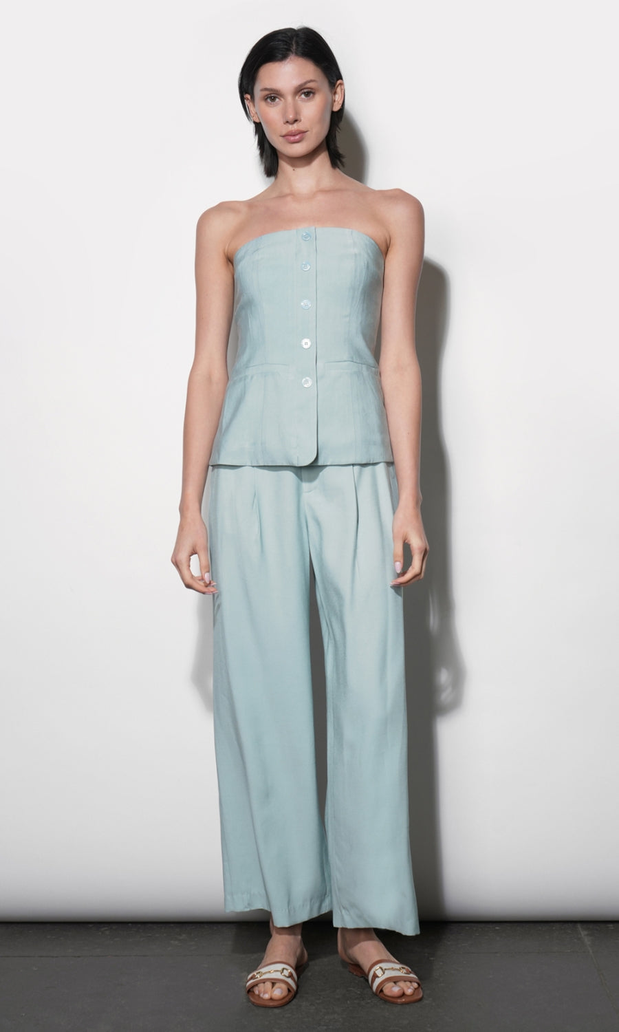 Yuri Wide Leg Pleated Pants