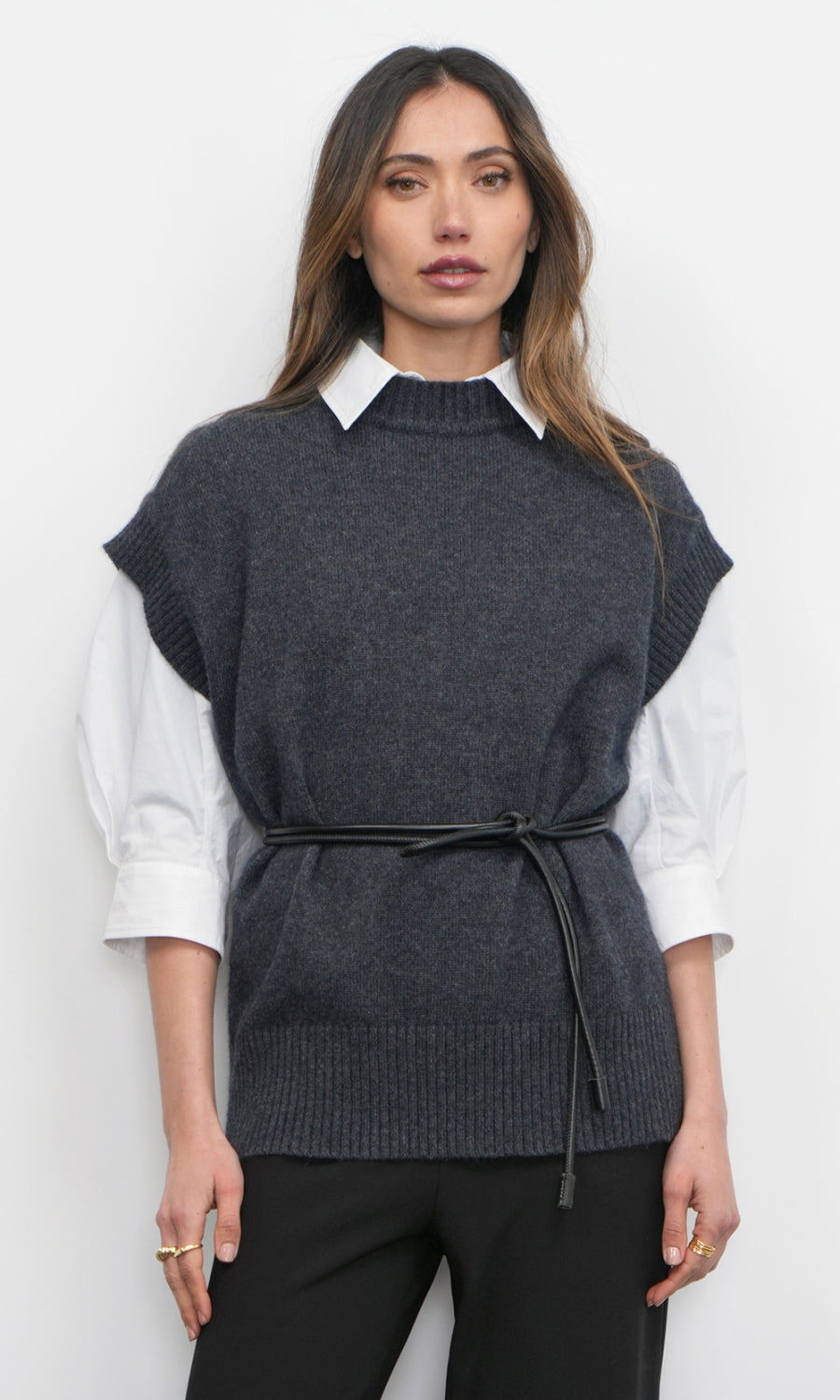 Jamie Oversized Open Back Vest