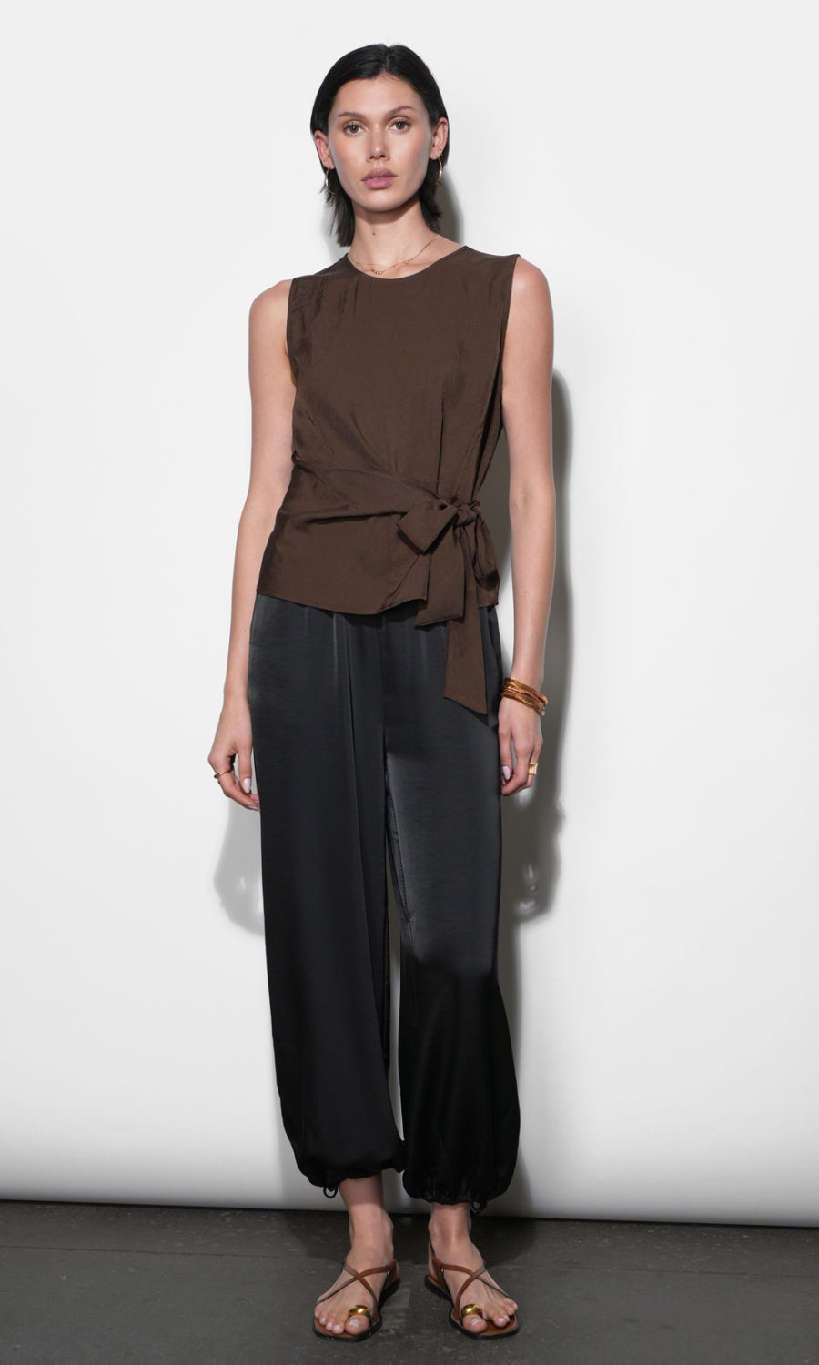 Lola Sleeveless Side Tie Blouse