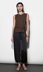 Lola Sleeveless Side Tie Blouse