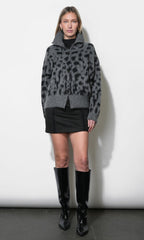 Paloma Ultra Soft Shaggy Funnel Neck Cardigan