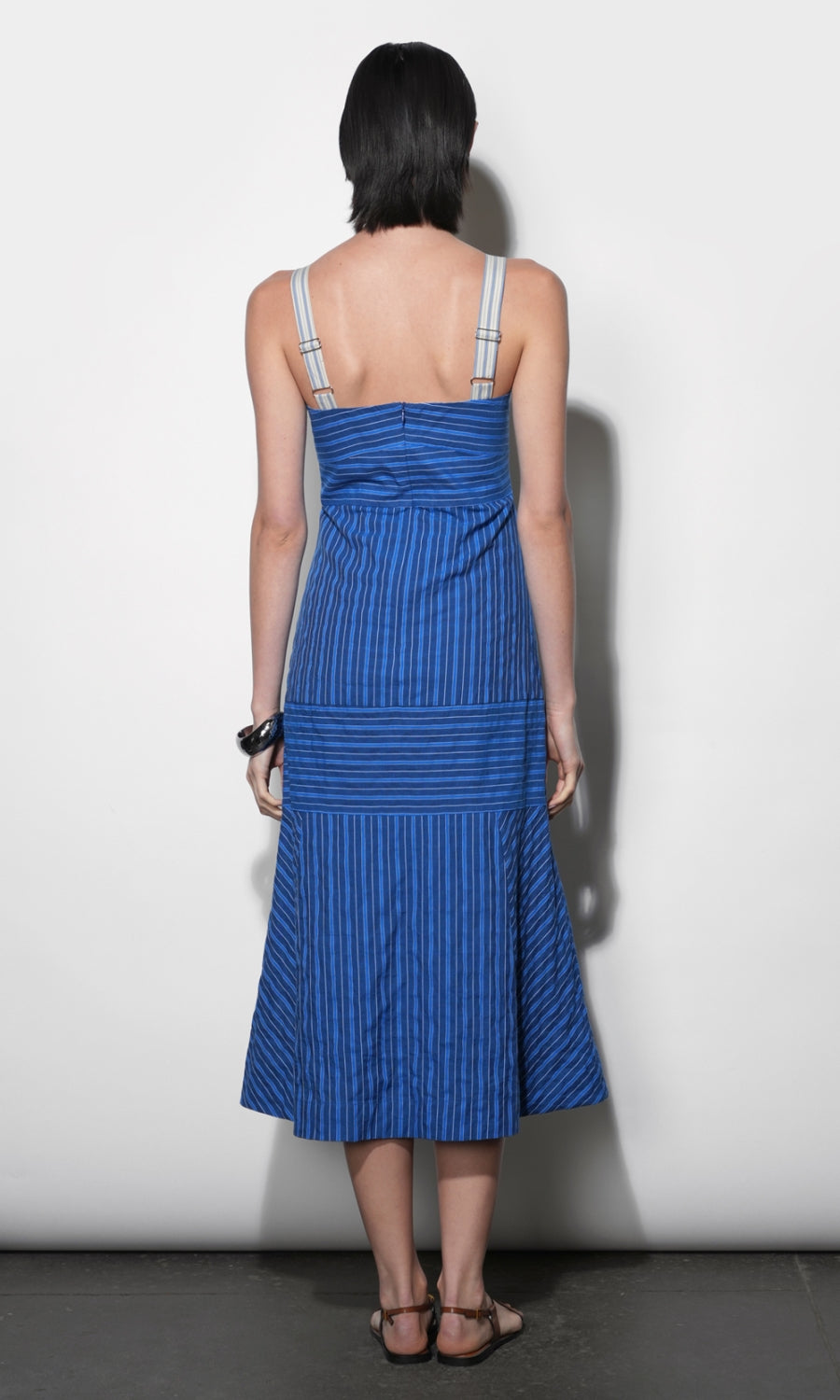 Gail Stripe Work Midi Dress