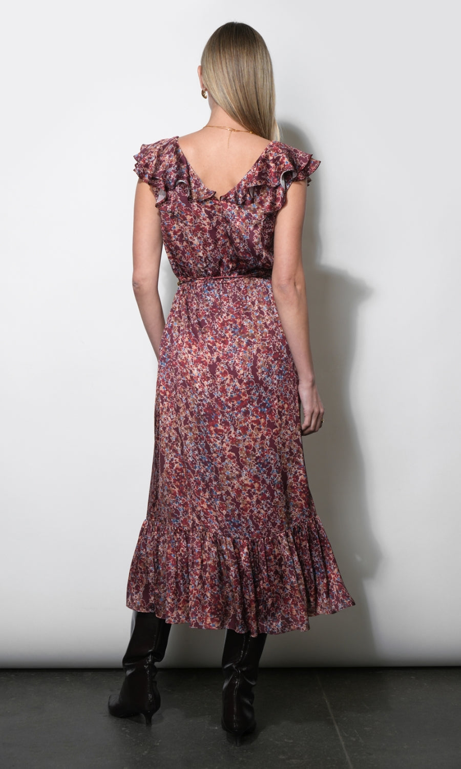 Ophelia Flutter Sleeve Midi Dress