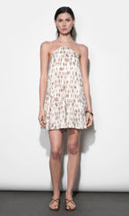 Wendy Halter Godet Skirt Mini Dress