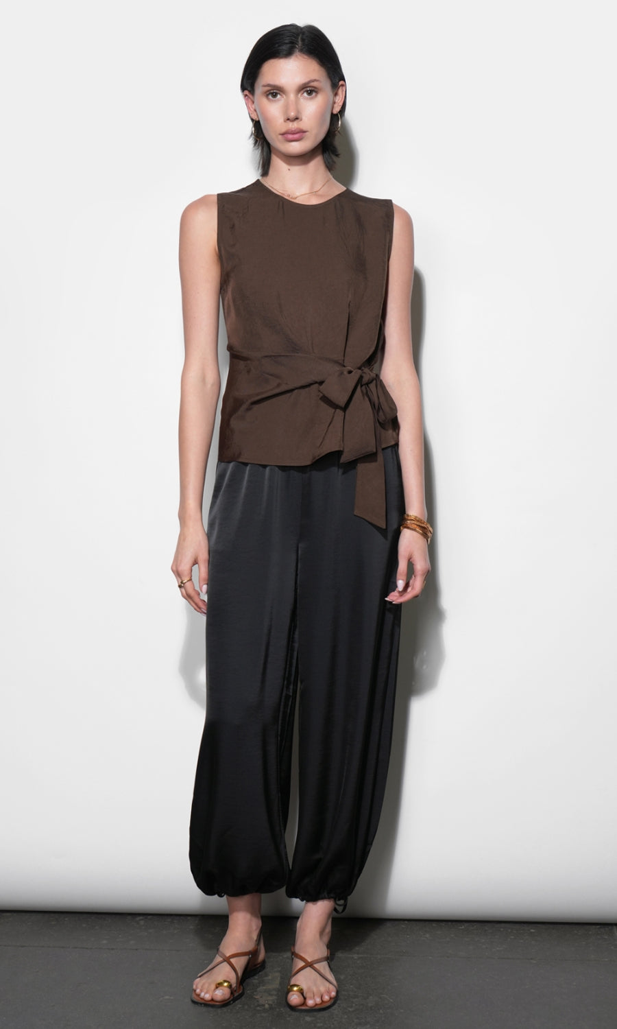 Lola Sleeveless Side Tie Blouse
