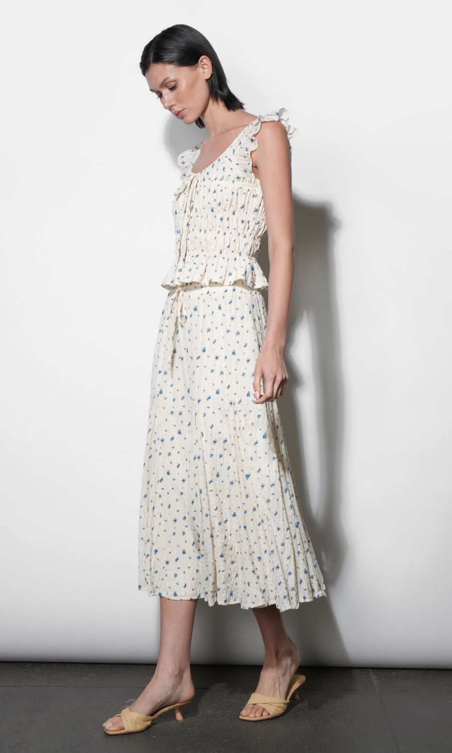 Sadue Godet Midi Skirt