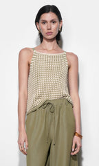Quincy Crochet Knit Sleeveless Top