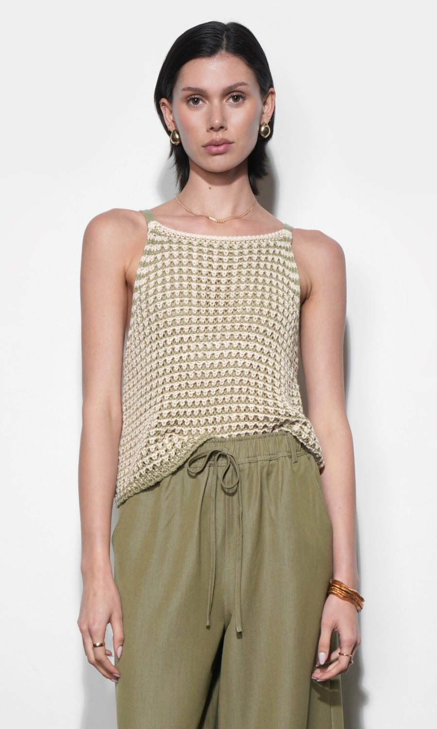 Quincy Crochet Knit Sleeveless Top