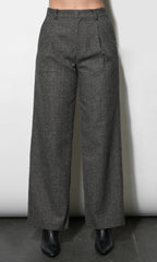Liv Herringbone Wide Leg Trousers