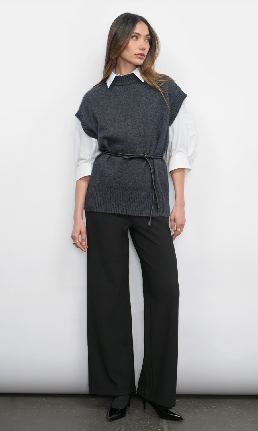 Jamie Oversized Open Back Vest