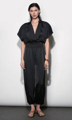 Ophelia Elastic Waist Balloon Black Pants