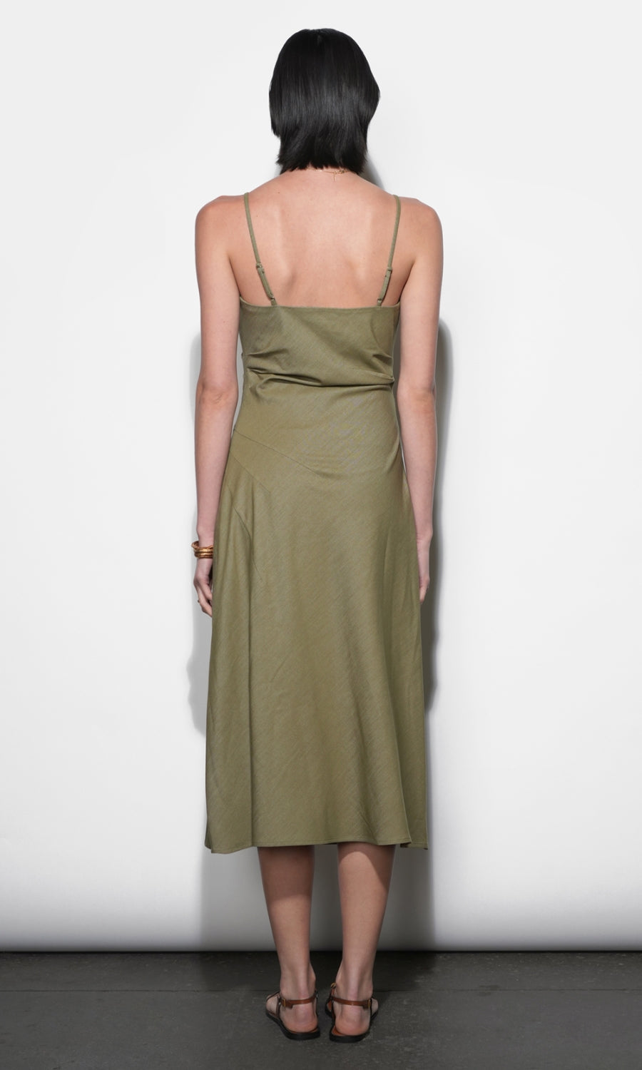 Olivia Cinched Waist Midi Slip Dress