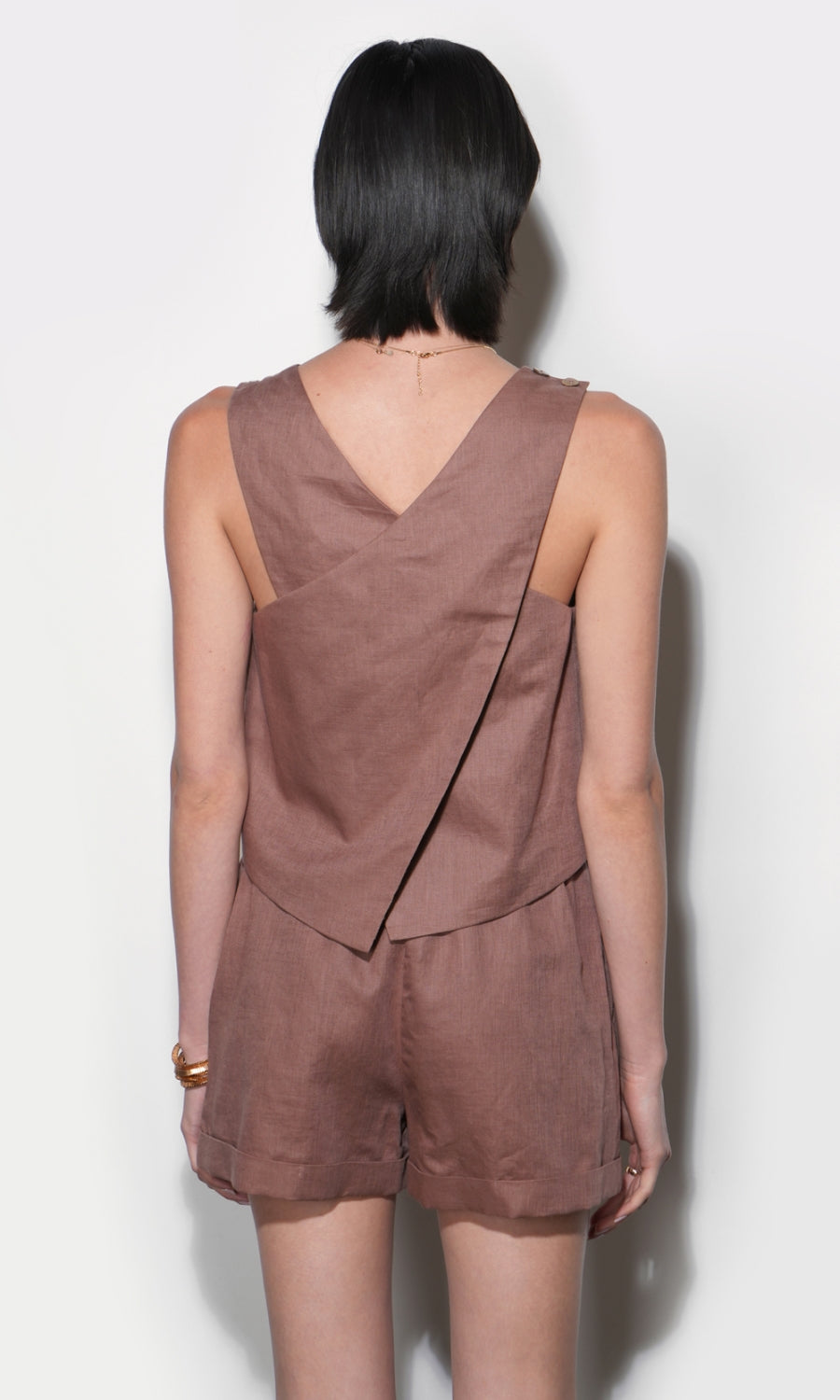 Haley Cuffed Hem Drawstring Shorts