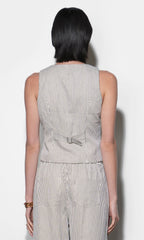 Alice Canvas Stripe Vest