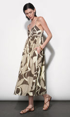 Katherine Boned Bodice Midi Dress