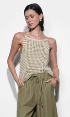 Quincy Crochet Knit Sleeveless Top