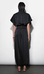Nisa Dolman Sleeve Black Top