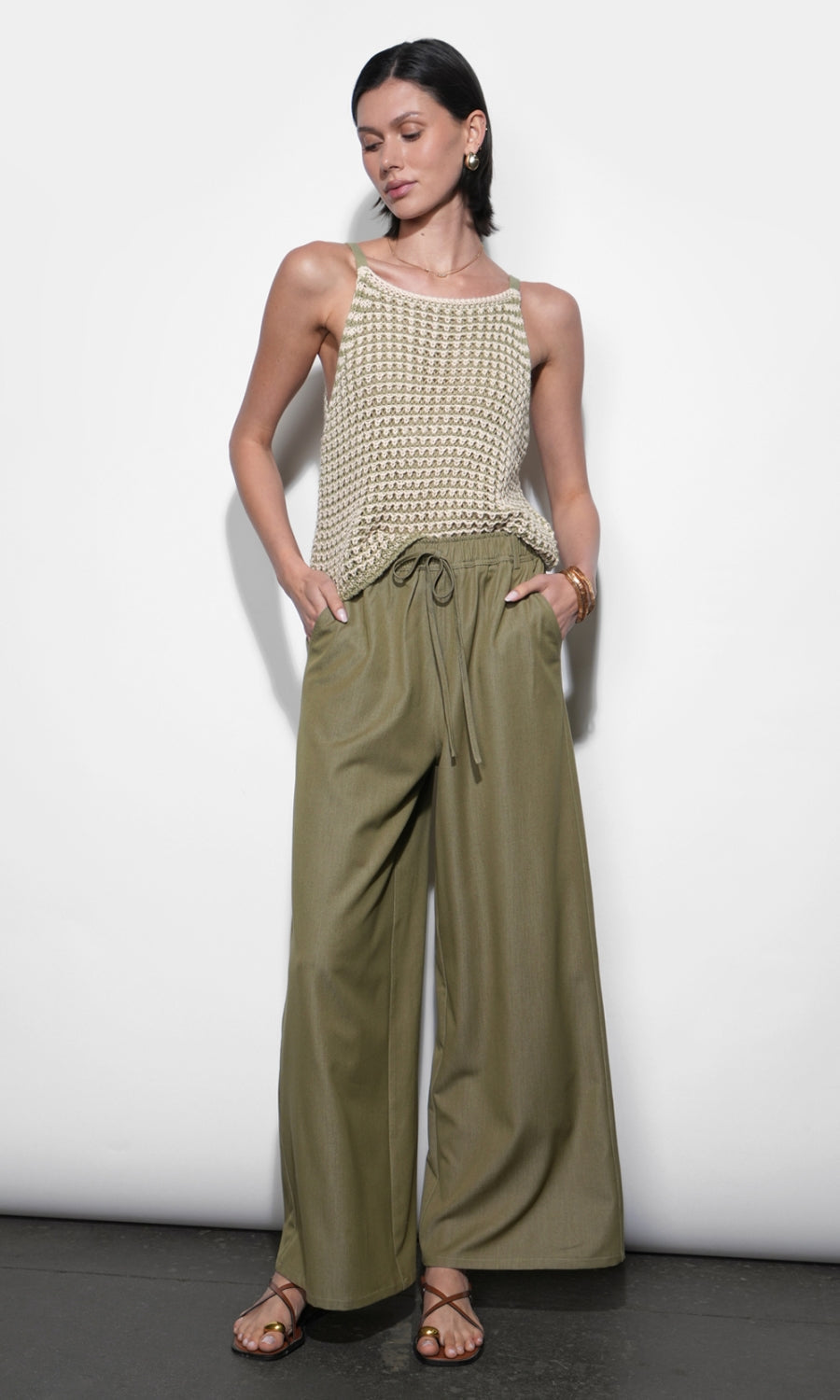Quincy Crochet Knit Sleeveless Top