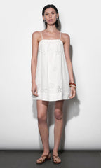 Daisy Embroidered Popover Mini Dress