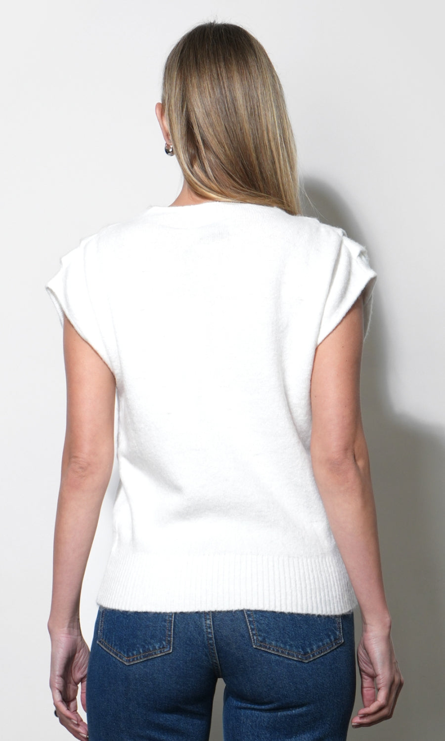 Arieta Sleeveless Funnel Knit Top